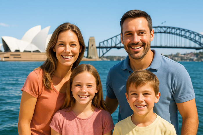 Family doing fun activities during Winter School Holidays in July 2025