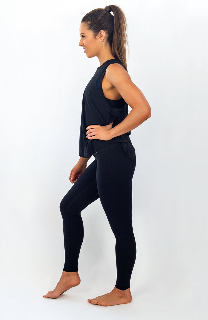 Crete Tie-Back Top - Black Ink