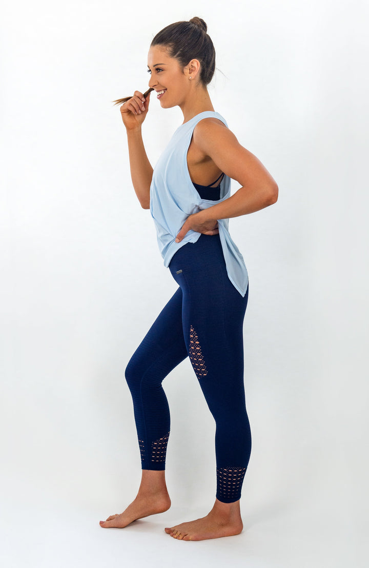 Crete Tie-Back Top - Blue Floss
