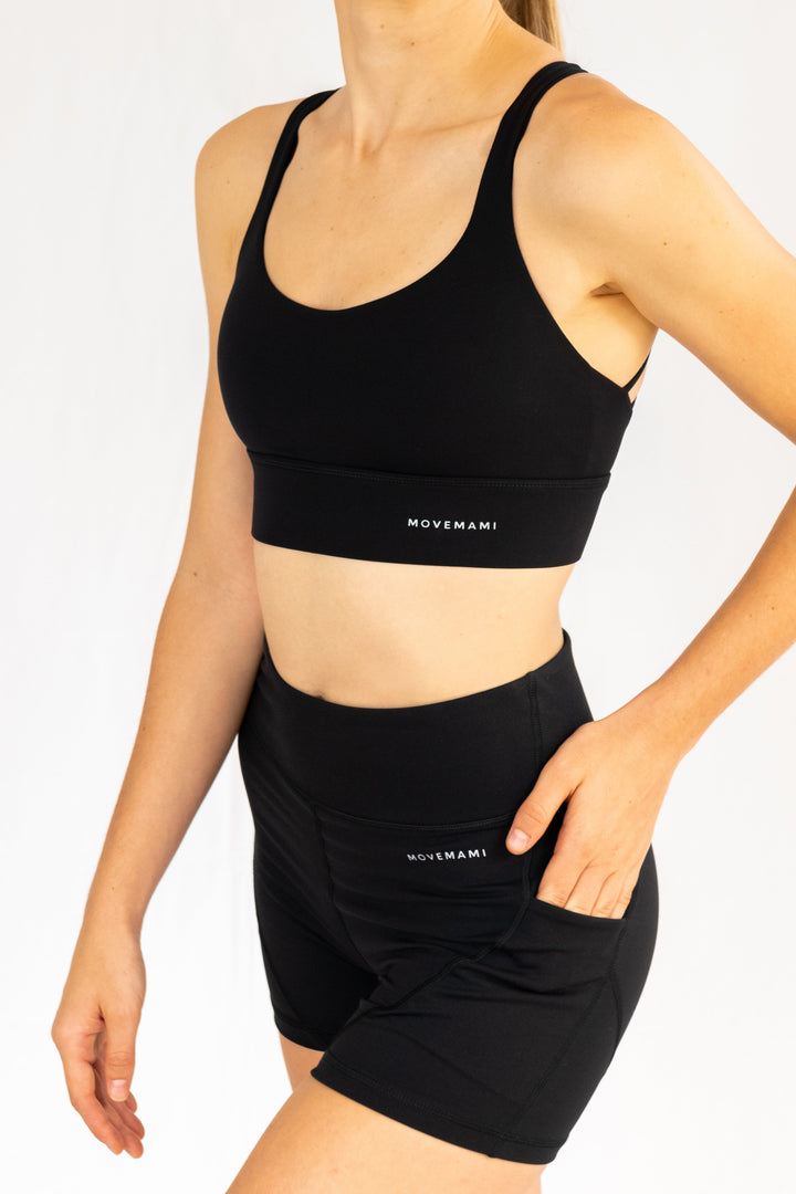 Noosa Sports Bra - Black Ink