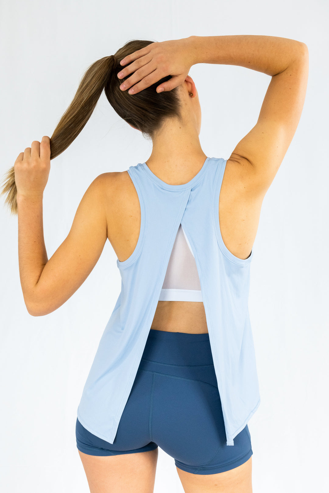 Corfu Tie-Back Top - Blue Floss
