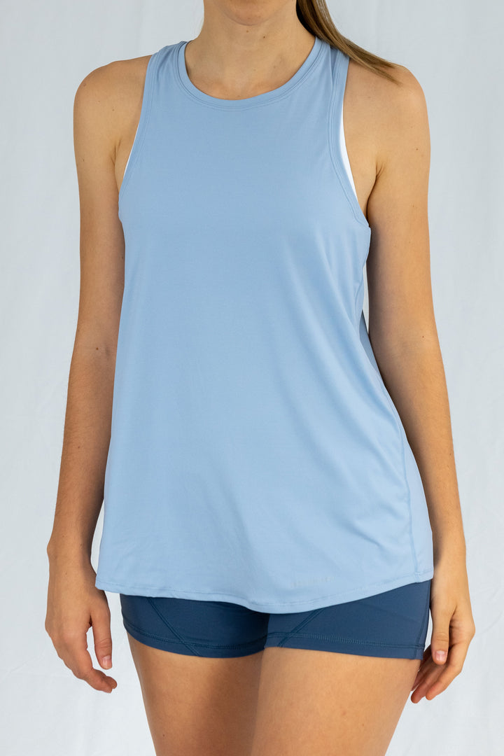 Corfu Tie-Back Top - Blue Floss