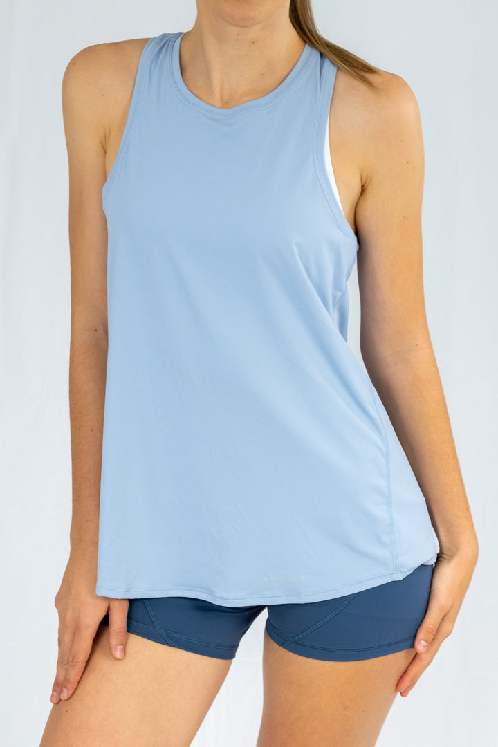 Corfu Tie-Back Top - Blue Floss
