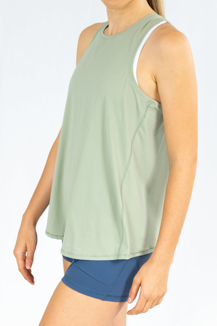 Corfu Tie-Back Top - Green Tea