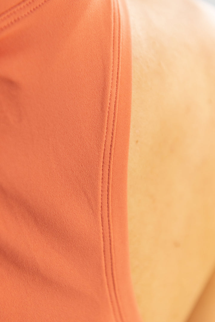 Corfu Tie-Back Top - Orange Coral