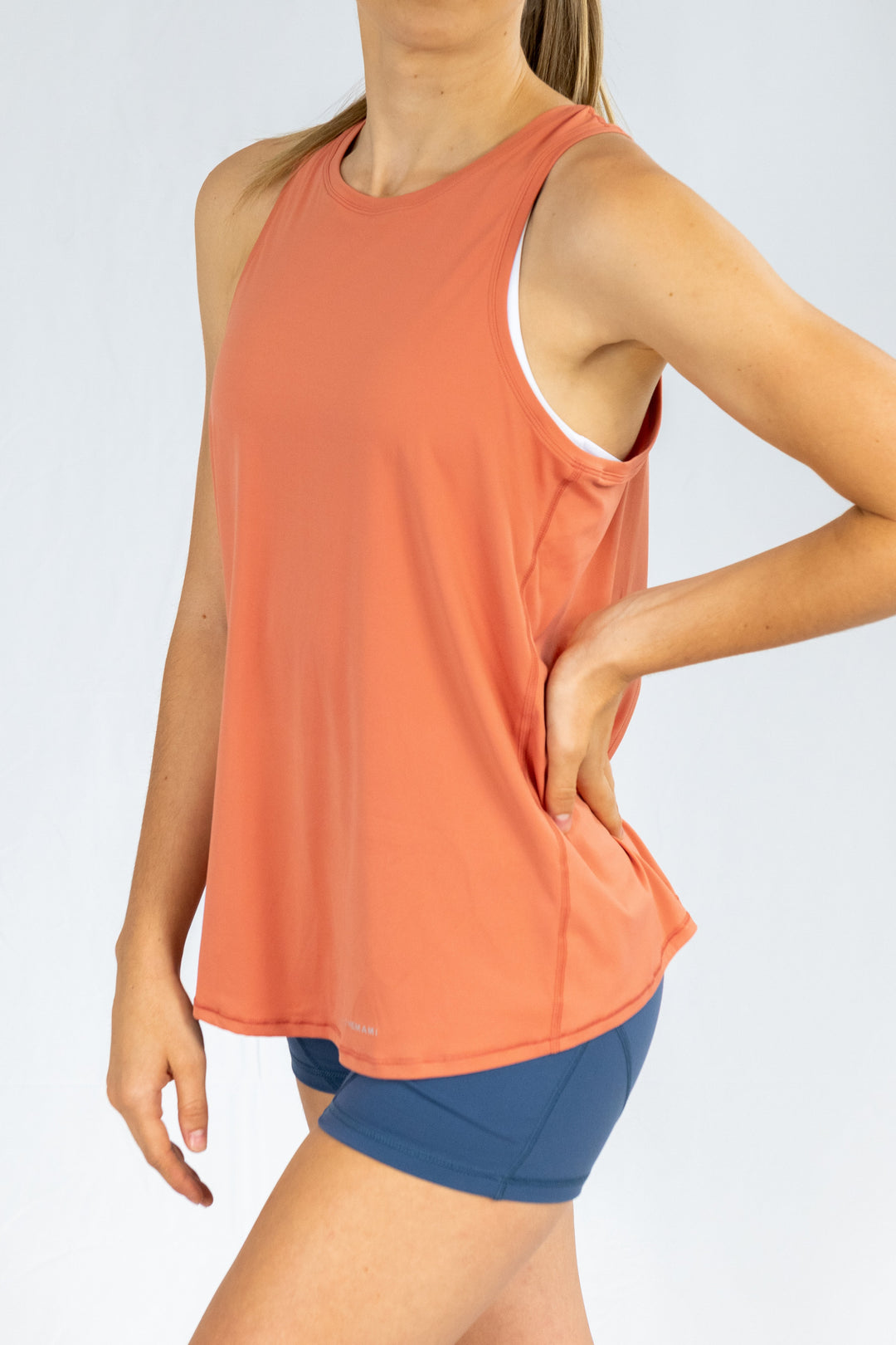 Corfu Tie-Back Top - Orange Coral