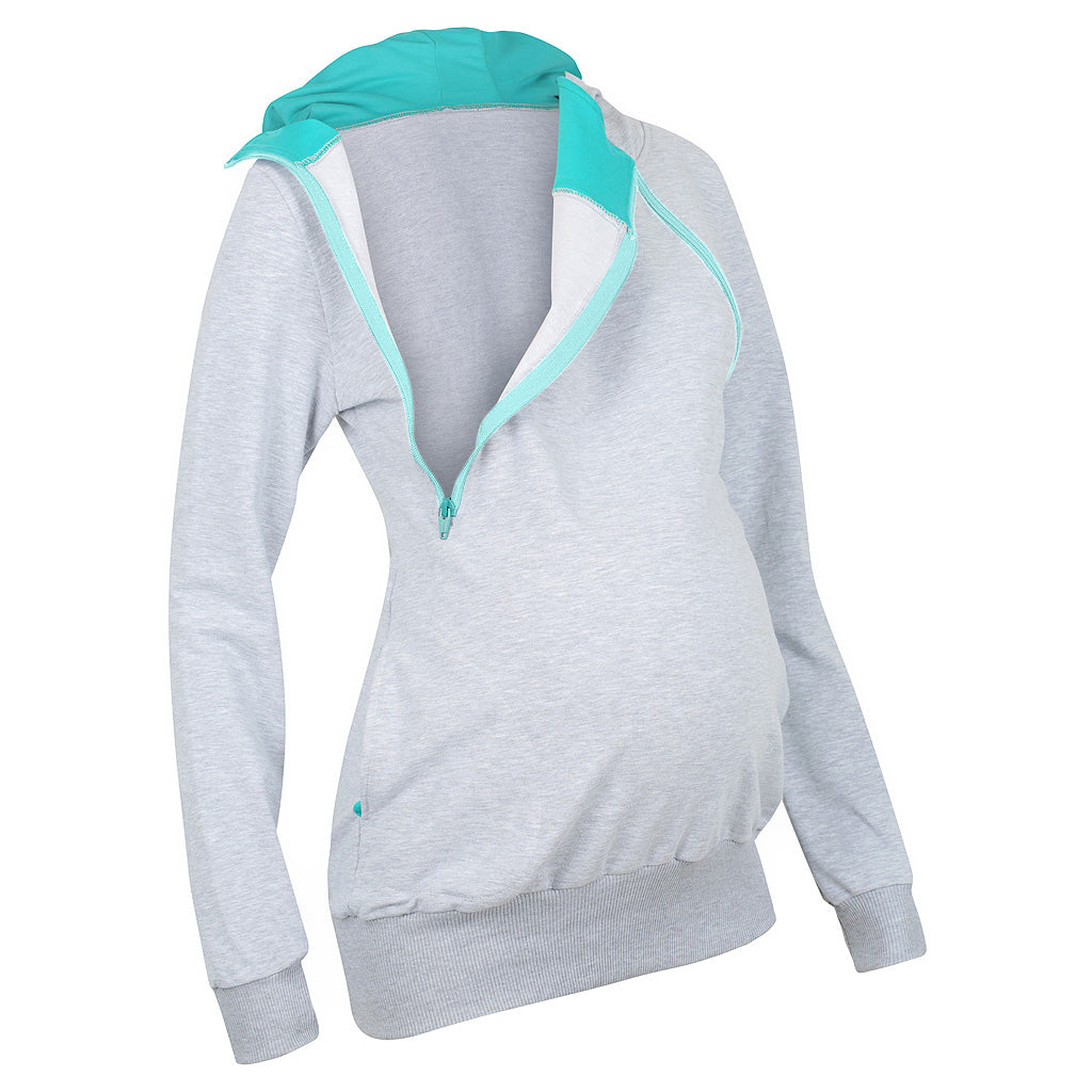 Portsea Nursing Hoodie Sweater - Grey Marle