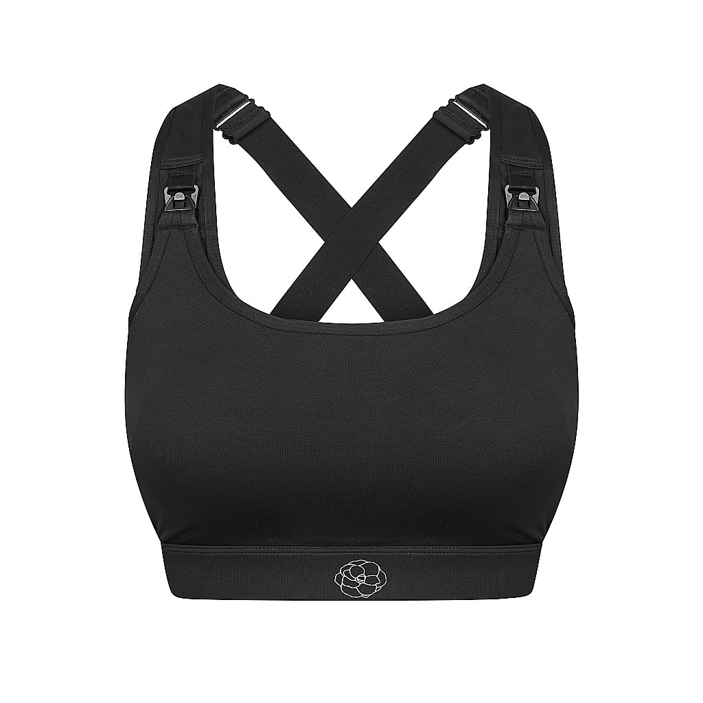 Luna Nursing Sports Bra - Black Ink