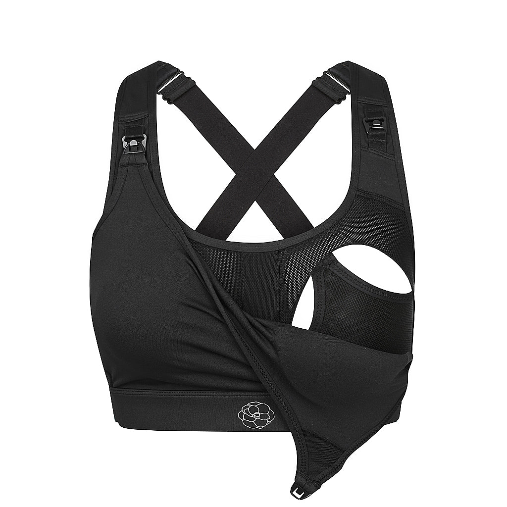 Luna Nursing Sports Bra - Black Ink